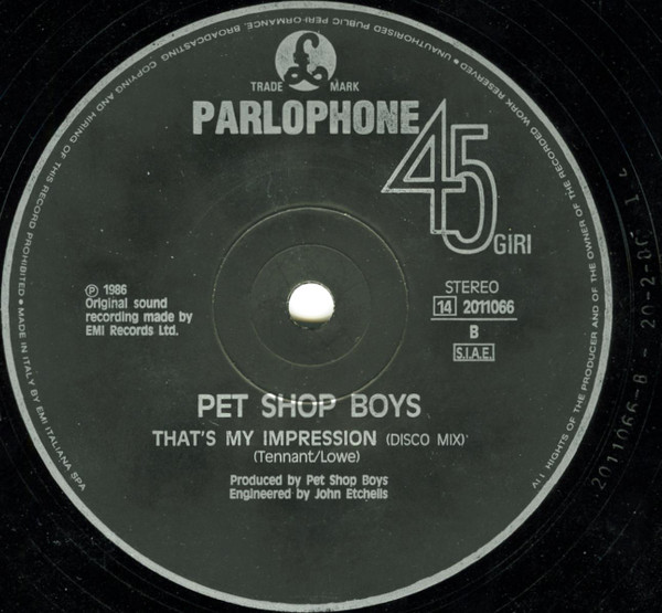 Pet Shop Boys - Love Comes Quickly | Parlophone (14 2011066) - 7 Pet Shop Boys - Love Comes Quickly | Parlophone (14 2011066) - 7