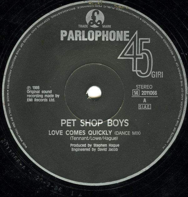 Pet Shop Boys - Love Comes Quickly | Parlophone (14 2011066) - 6 Pet Shop Boys - Love Comes Quickly | Parlophone (14 2011066) - 6