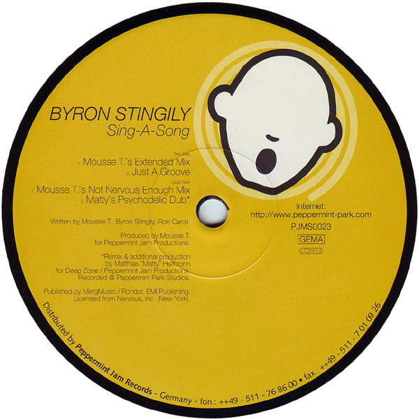 Byron Stingily - Sing-A-Song | Peppermint Jam (PJMS0023)