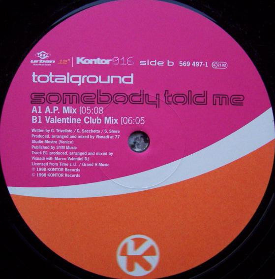 Totalground - Somebody Told Me | Kontor Records (Kontor016) - main