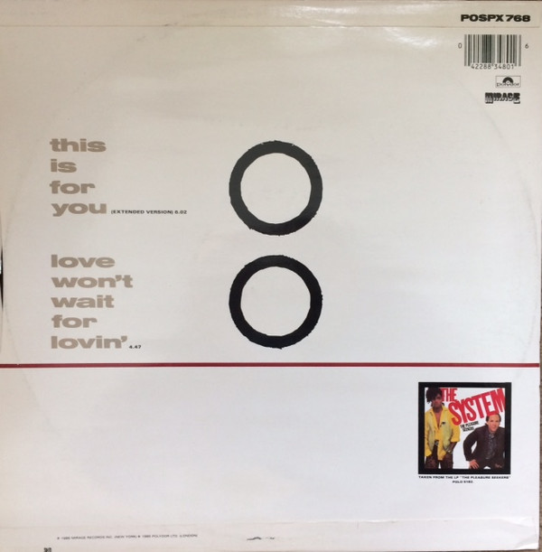 The System - This Is For You | Polydor (POSPX 768) - 2 The System - This Is For You | Polydor (POSPX 768) - 2