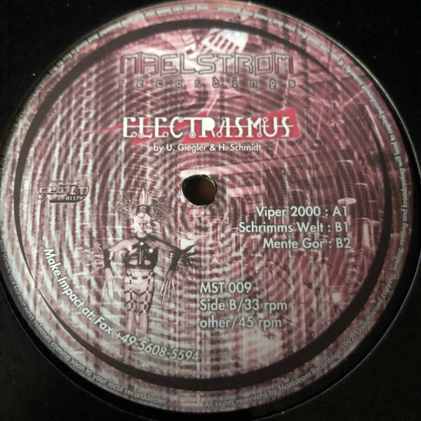 Electrasmus - Viper 2000 | Maelstrom Recordings (MST 009)
