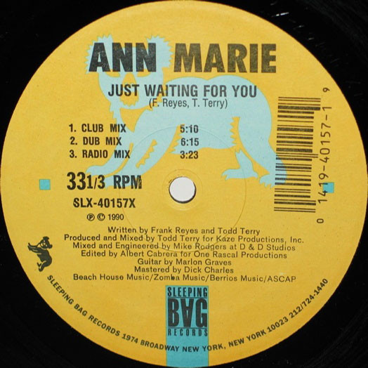 Ann-Marie - Just Waiting For You | Sleeping Bag Records (SLX-40157) - 2