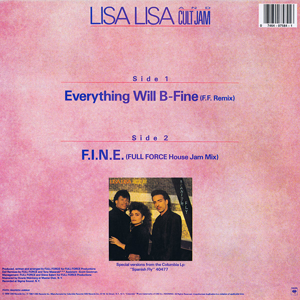 Lisa Lisa & Cult Jam - Everything Will B-Fine | Columbia (44 07584) - 2 Lisa Lisa & Cult Jam - Everything Will B-Fine | Columbia (44 07584) - 2