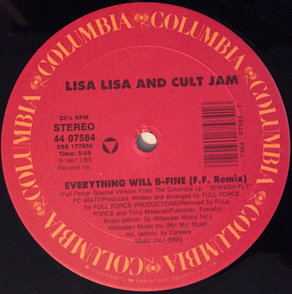 Lisa Lisa & Cult Jam - Everything Will B-Fine | Columbia (44 07584) - 3 Lisa Lisa & Cult Jam - Everything Will B-Fine | Columbia (44 07584) - 3