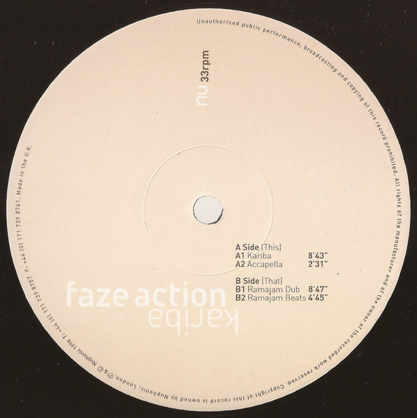 Faze Action Featuring Zeke Manyika - Kariba | Nuphonic (NUX126) - 3