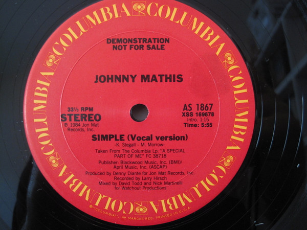 Johnny Mathis - Simple | Columbia (AS 1867)