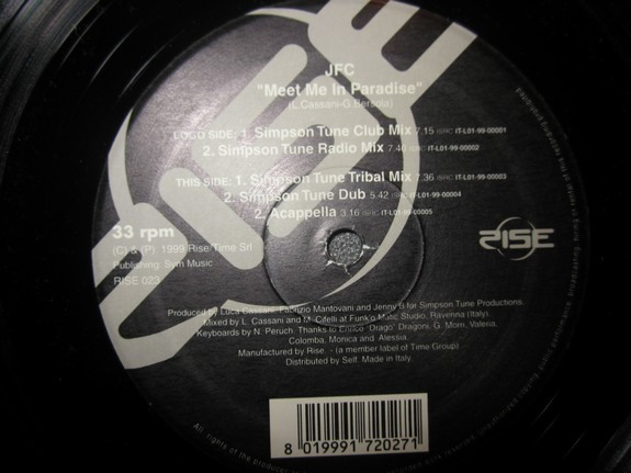 J.F.C. - Meet Me In Paradise | Rise (RISE 023) - main J.F.C. - Meet Me In Paradise | Rise (RISE 023) - main