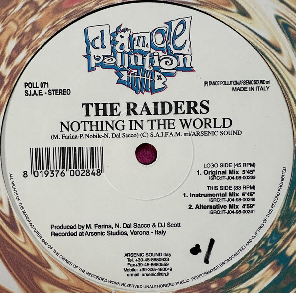 The Raiders - Nothing In The World | Dance Pollution (POLL 071) - main The Raiders - Nothing In The World | Dance Pollution (POLL 071) - main