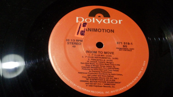Animotion - Room To Move | Polydor (871 519-1 S) - 2 Animotion - Room To Move | Polydor (871 519-1 S) - 2