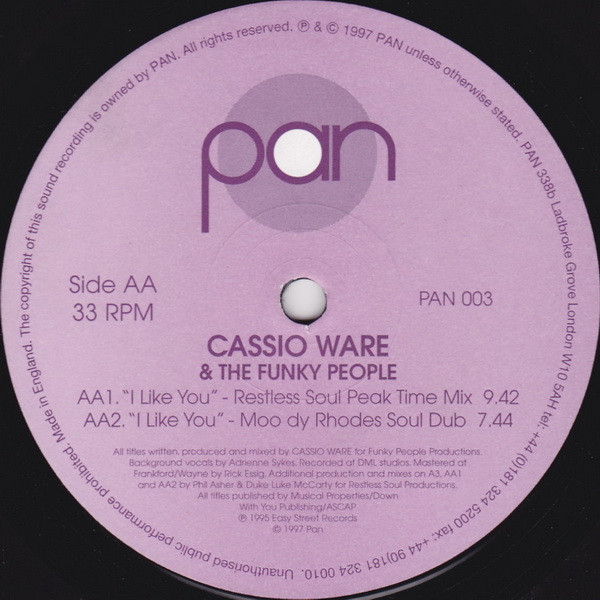 Cassio Ware & Funky People - I Like You | PAN (PAN 003) - 2