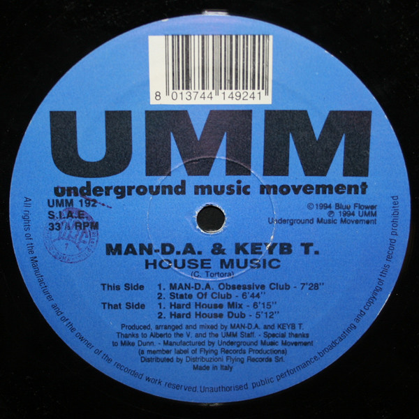 MAN-D.A. & Keyb Tortora - House Music | UMM (UMM 192)