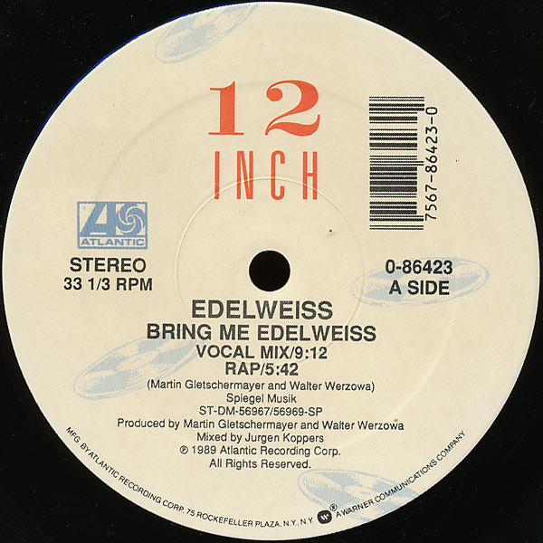 Edelweiss - Bring Me Edelweiss | Atlantic (0-86423) - 3