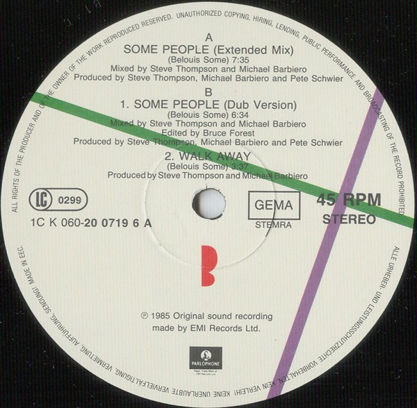 Belouis Some - Some People | Parlophone (1C K 060 20 0719 6) - 4 Belouis Some - Some People | Parlophone (1C K 060 20 0719 6) - 4