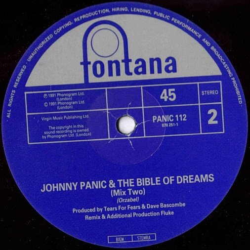 Johnny Panic And The Bible Of Dreams - Johnny Panic & The Bible Of Dreams | Fontana (PANIC 112) - 4 Johnny Panic And The Bible Of Dreams - Johnny Panic & The Bible Of Dreams | Fontana (PANIC 112) - 4