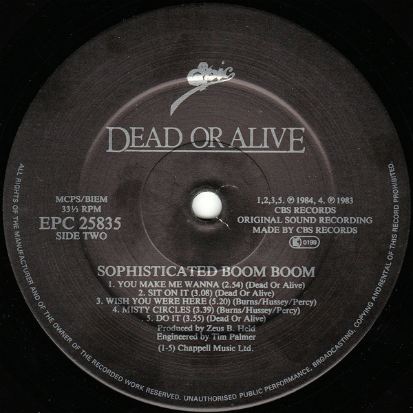 Dead Or Alive - Sophisticated Boom Boom | Epic (EPC 25835) - 4