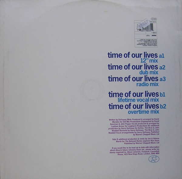 Alison Limerick - Time Of Our Lives | Arista (74321 180331) - 2