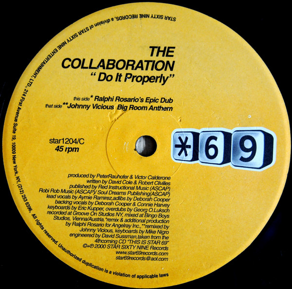 The Collaboration - Do It Properly | Star 69 Records (star1204) - 6