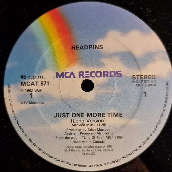 Headpins - Just One More Time | MCA Records (MCAT 871)