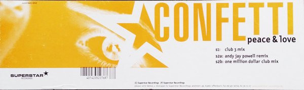 Confetti - Peace & Love | Superstar Recordings (SUPER005) - 4 Confetti - Peace & Love | Superstar Recordings (SUPER005) - 4