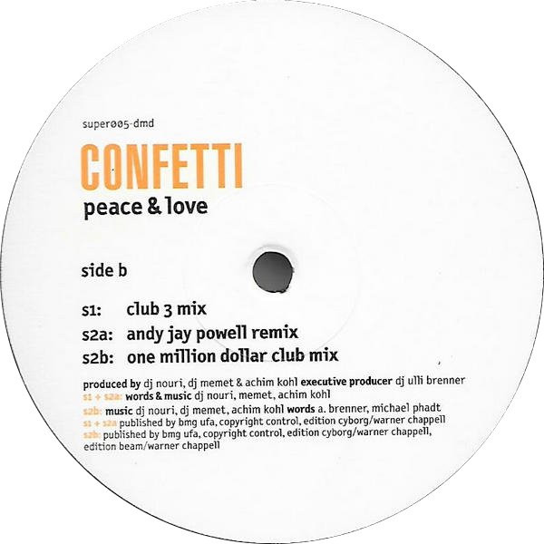 Confetti - Peace & Love | Superstar Recordings (SUPER005) - 2 Confetti - Peace & Love | Superstar Recordings (SUPER005) - 2