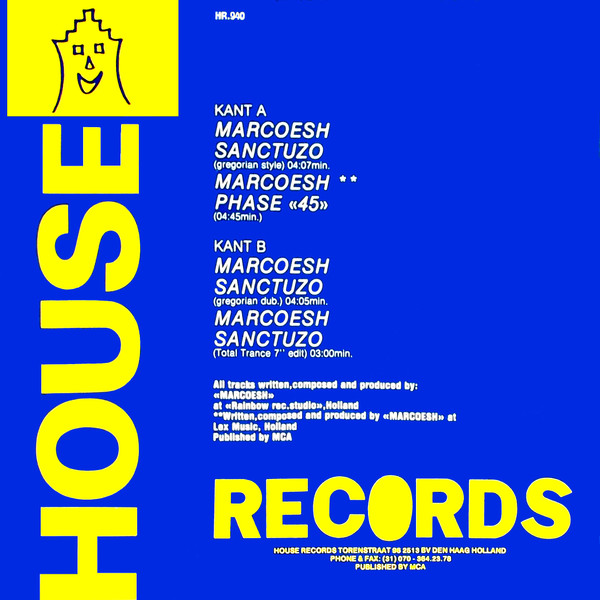 Marcoesh - Sanctuzo | House Records (HR 940) - 2 Marcoesh - Sanctuzo | House Records (HR 940) - 2