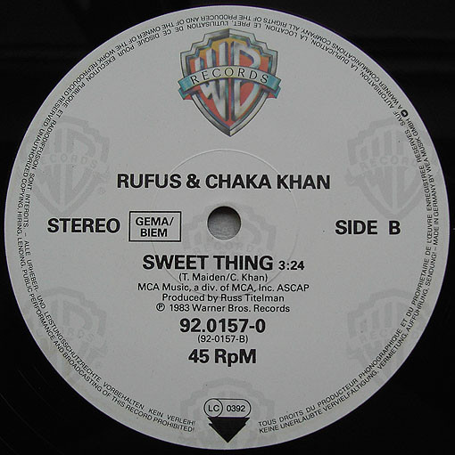 Rufus & Chaka Khan - Ain't Nobody | Warner Bros. Records (920 157-0) - 3 Rufus & Chaka Khan - Ain't Nobody | Warner Bros. Records (920 157-0) - 3