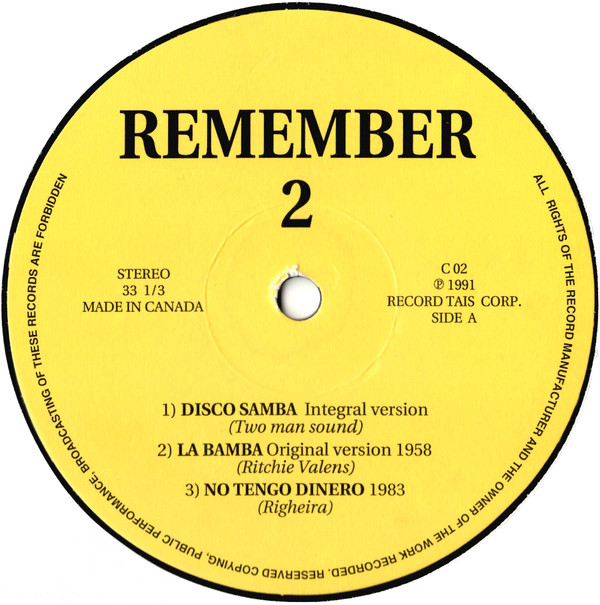 Various - Remember 2 | Records Tais Corporation (C 02)