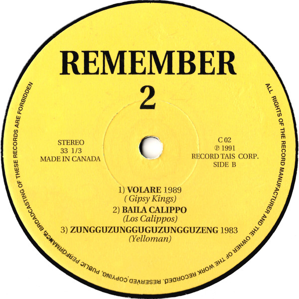 Various - Remember 2 | Records Tais Corporation (C 02) - 2 Various - Remember 2 | Records Tais Corporation (C 02) - 2
