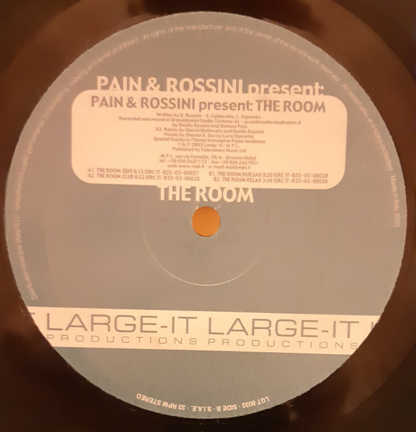 Pain & Rossini - The Room | Large-IT Productions (LGT-IT 8033) - 4