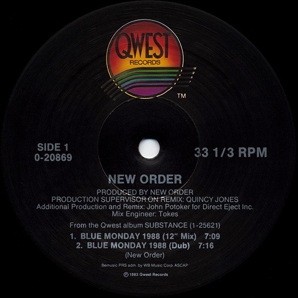 New Order - Blue Monday 1988 | Qwest Records (0-20869) - 3