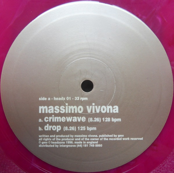 Massimo Vivona - Crimewave / Drop | Headzone (headx 01) - main