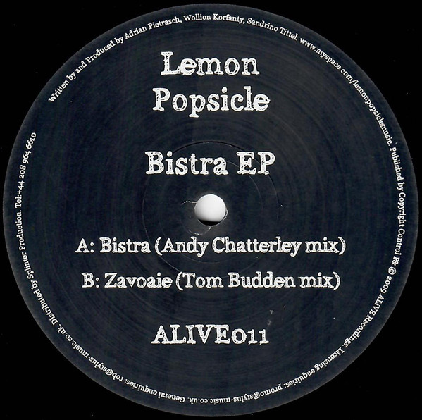 Lemon Popsicle - Bistra EP | ALiVE Recordings (ALIVE011) - main Lemon Popsicle - Bistra EP | ALiVE Recordings (ALIVE011) - main