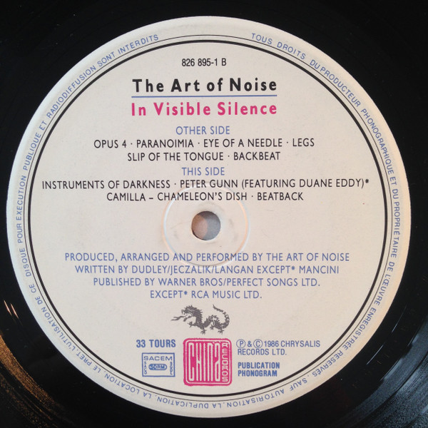 The Art Of Noise - In Visible Silence | China Records (826 895-1) - 4
