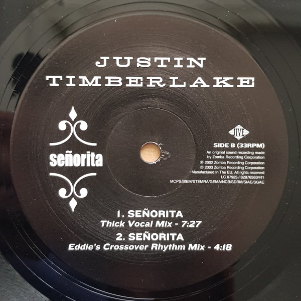 Justin Timberlake - Señorita | Jive (82876 56344 1) - 4 Justin Timberlake - Señorita | Jive (82876 56344 1) - 4
