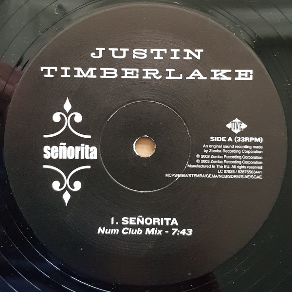 Justin Timberlake - Señorita | Jive (82876 56344 1) - 3 Justin Timberlake - Señorita | Jive (82876 56344 1) - 3