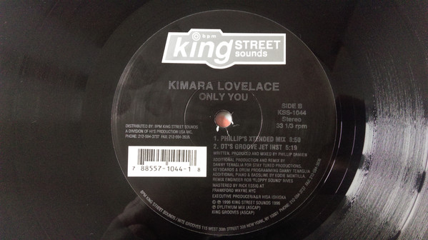 Kimara Lovelace - Only You | BPM King Street Sounds (KSS-1044) - 3