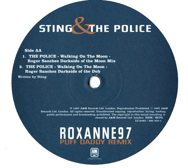 Sting & The Police - Roxanne 97 (Puff Daddy Remix) | A&M Records (582 455-1) - 4