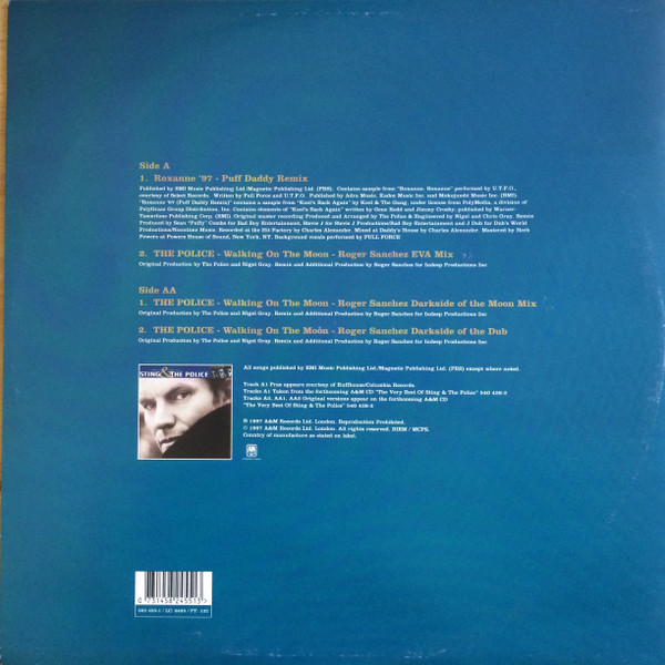 Sting & The Police - Roxanne 97 (Puff Daddy Remix) | A&M Records (582 455-1) - 2