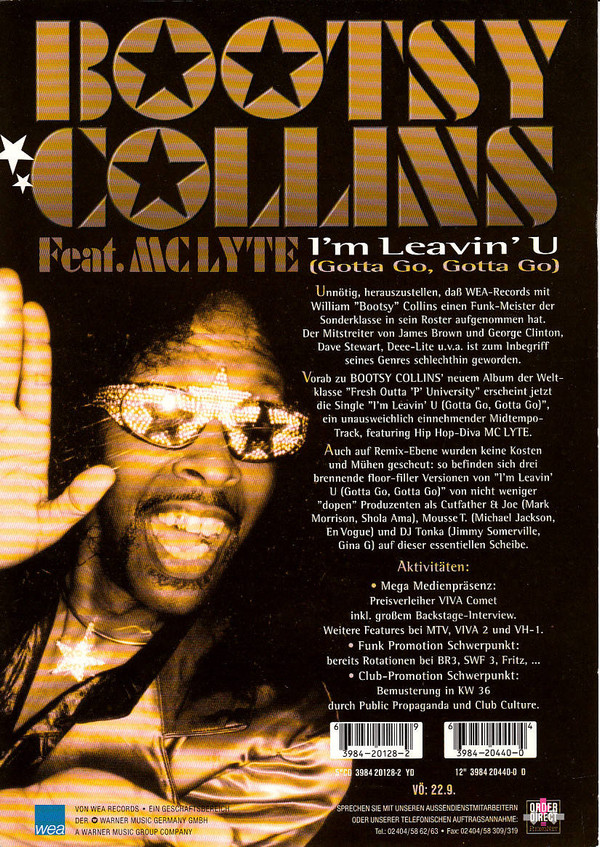 Bootsy Collins Feat. MC Lyte - I'm Leavin U (Gotta Go, Gotta Go) | Black Culture (3984 20441-0) - 6