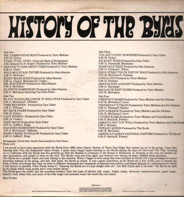 History Of The Byrds