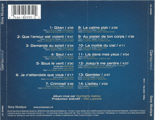 Garou - Seul | Sony Musique (CK 80595) - 2