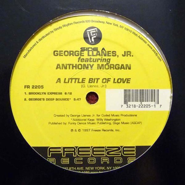 George Llanes, Jr. Featuring Anthony Morgan - A Little Bit Of Love | Freeze Records (FR 2205) - main