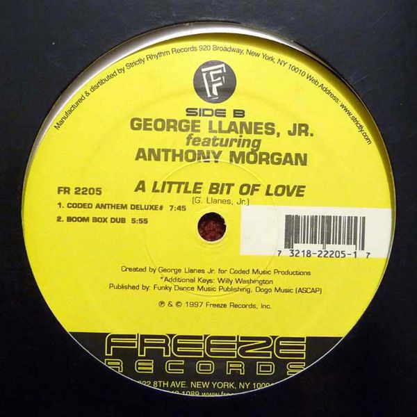 George Llanes, Jr. Featuring Anthony Morgan - A Little Bit Of Love | Freeze Records (FR 2205) - 2