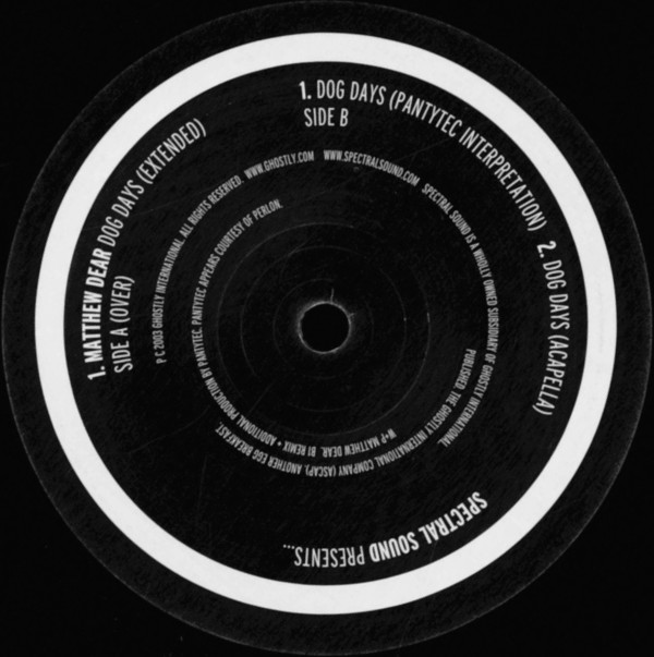 Matthew Dear - Dog Days | Spectral Sound (SPC-10) - 3