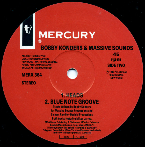Bobby Konders & Massive Sounds - Mack Daddy | Mercury (MERX 364) - 4