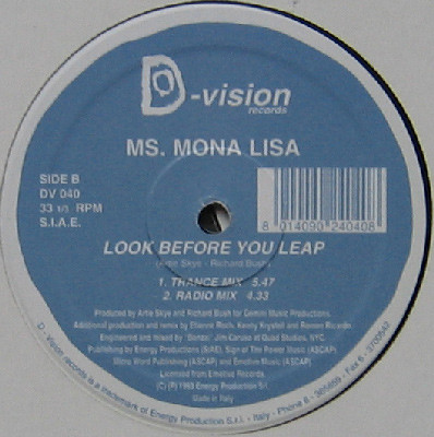 Ms. Mona Lisa - Look Before You Leap | D:vision Records (DV 040) - main
