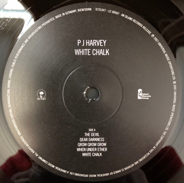P J Harvey - White Chalk | Island Records (0725347) - 4 P J Harvey - White Chalk | Island Records (0725347) - 4