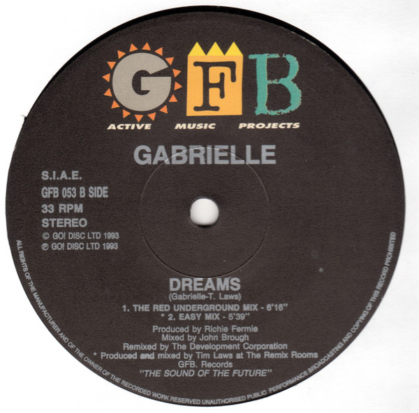Gabrielle - Dreams | GFB Records (GFB 053) - 3 Gabrielle - Dreams | GFB Records (GFB 053) - 3