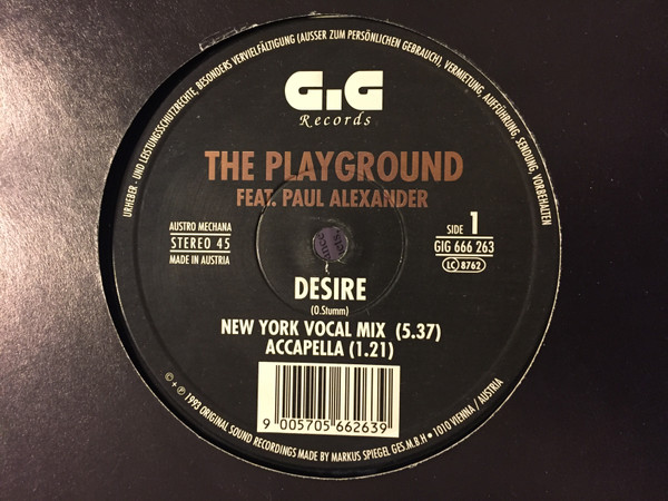 The Playground - Desire | GiG Records (GIG 666 263) - main The Playground - Desire | GiG Records (GIG 666 263) - main